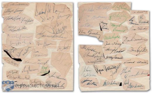 1950s Autograph Collection of 50+ Including Irvin, Boucher, Bentley, Harvey, Clancy ++