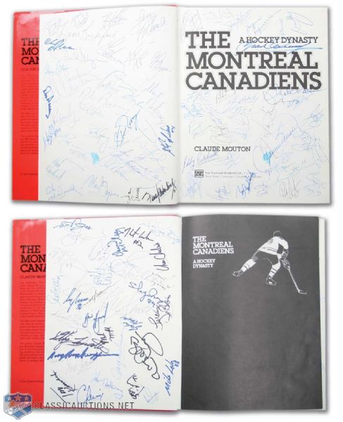 Montreal Canadiens Book Signed By 105, Including Deceased HOFers Maurice Richard and Gump Worsley