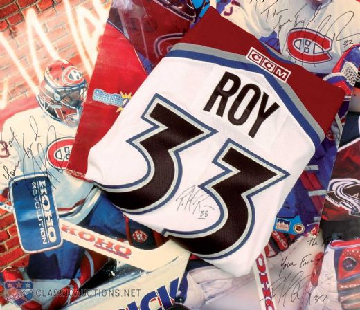 Patrick Roy Autograph Collection of 5, Featuring Signed Colorado Avalanche Jersey