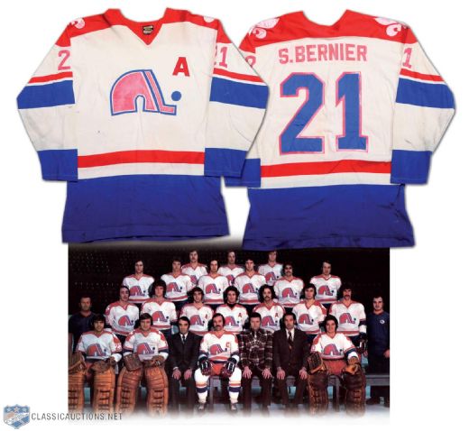 1973-74 Serge Bernier WHA Quebec Nordiques Game Worn Jersey