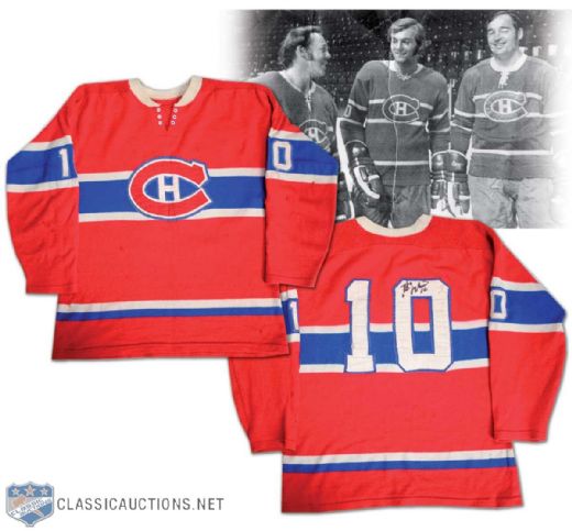 Rookie-Era Guy Lafleur Signed Montreal Canadiens Game Worn Jersey