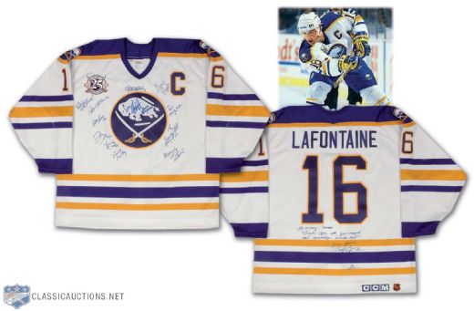 1994-95 Pat Lafontaine Buffalo Sabres Multi-Autographed Game Worn Jersey