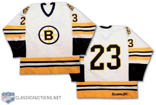 1982-83 Randy Hillier Boston Bruins Photo Matched Game Worn Jersey
