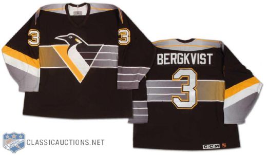 1995-96 Stefan Bergkvist Pittsburgh Penguins Game Worn Jersey