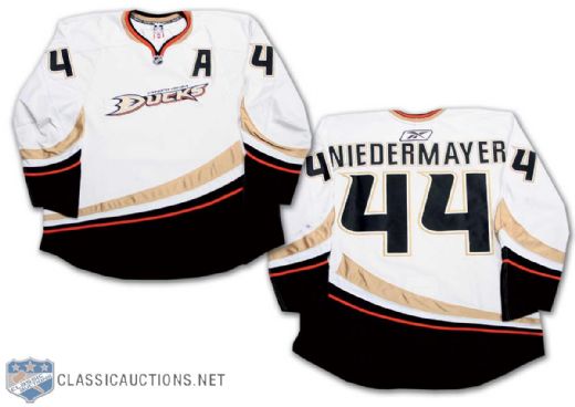 2007-08 Rob Niedermayer Anaheim Ducks Game Worn Jersey