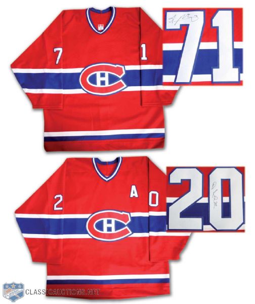2003-04 Mike Ribeiro & Richard Zednik Signed Montreal Canadiens Game Worn Jersey Collection of 2