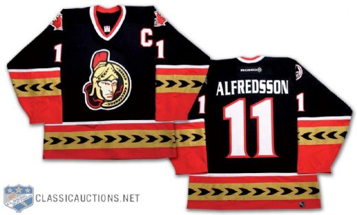 2001-02 Daniel Alfredsson Ottawa Senators Game Worn Jersey