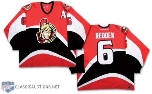2001-02 Wade Redden Ottawa Senators Game Worn Jersey