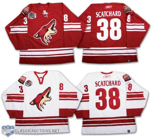 2006-07 Dave Scatchard Home & Away Phoenix Coyotes Game Jerseys