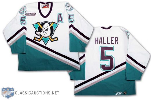 Kevin Haller 1999-2000 Mighty Ducks of Anaheim Game Worn Home Jersey