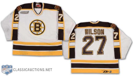 Landon Wilson 1999-2000 Boston Bruins Game Worn Home Jersey