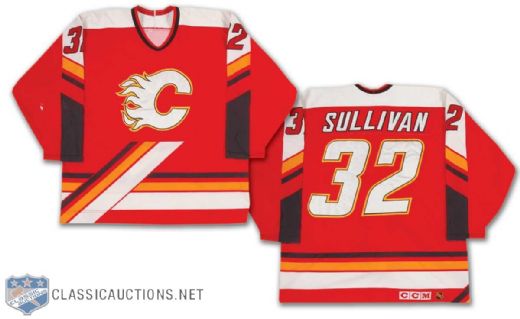 Mike Sullivan 1996-97 Calgary Flames Game Worn Road Jersey