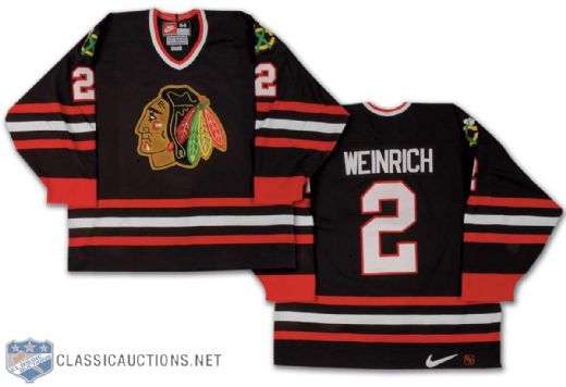 Eric Weinrich 1998-99 Chicago Black Hawks Team Issued Alternate Jersey