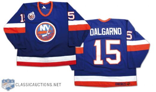 Brad Dalgarno 1992-93 New York Islanders Game Worn Road Jersey