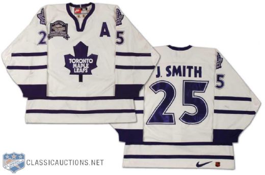 Jason Smith 1998-99 Toronto Maple Leafs Game Worn Home Jersey