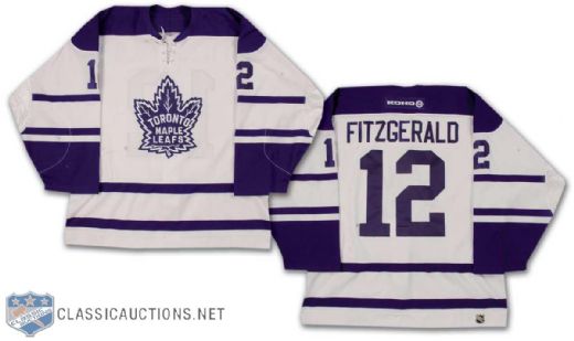 2002-03 Tom Fitzgerald Toronto Maple Leafs Game Worn Jersey