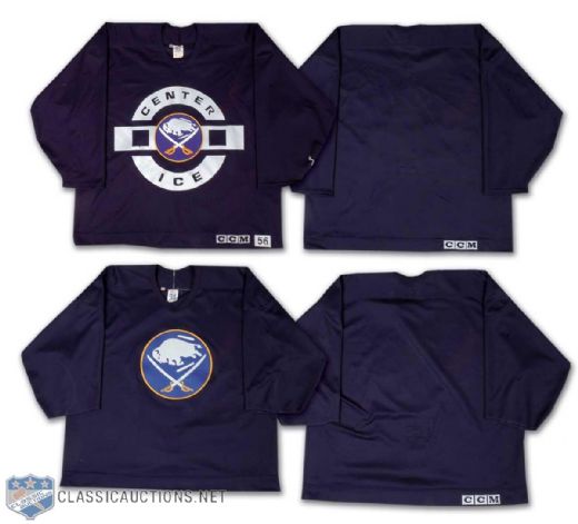 Grant Fuhr and Rob Ray 1990s Buffalo Sabres Practice Jersey Collection of 2