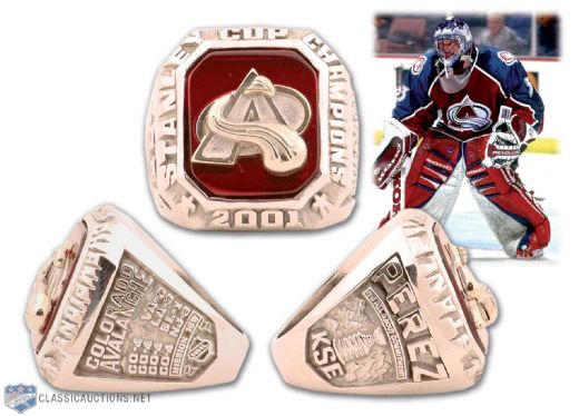 2000-2001 Colorado Avalanche Stanley Cup Championship Gold Ring