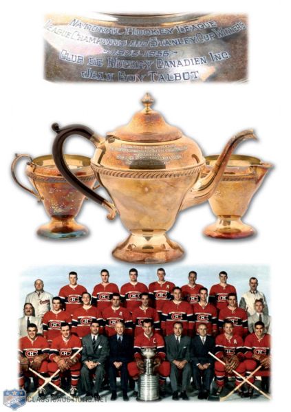Jean-Guy Talbot 1955-56 Montreal Canadiens League & Stanley Cup Championship Tea Service