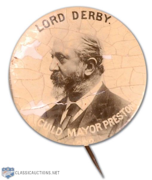 Rare 1902 Lord Stanley "Earl of Derby" Pin