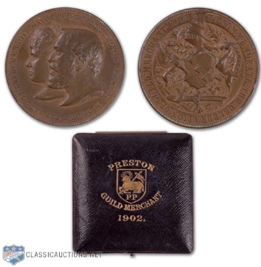 Scarce 1902 Lord Stanley Presentation Medal in Original Box