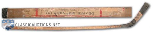 1910s/1920s Draper Maynard One-Piece Hockey Stick with Paper Label