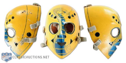 Fibrosport Modified Goalie Mask with Cobra Paint Job