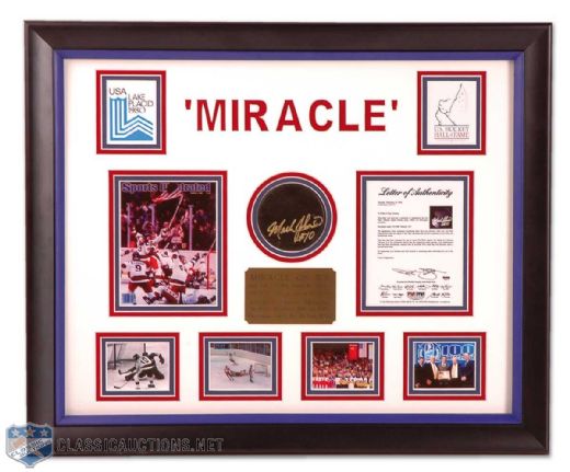 1980 Mark Johnson "Miracle On Ice" Goal Puck