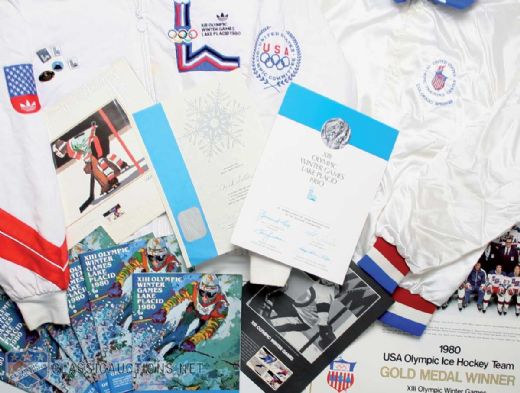 1980 Lake Placid Olympics Team USA Memorabilia Collection of 21