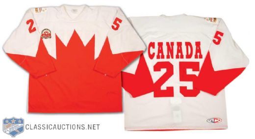 Guy Lapointe Signed Team Canada 72 Series Jersey