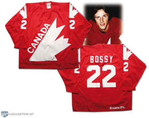 Mike Bossys 1981 Canada Cup Game Worn Team Canada Jersey