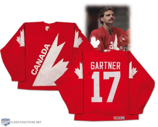 Mike Gartner 1984 Canada Cup Team Canada Game Worn Jersey - Matched!