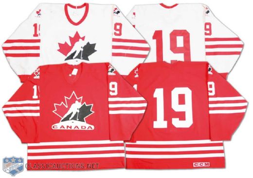 1995 Alexandre Daigle World Junior Championships Team Canada Home & Away Jersey Collection of 2