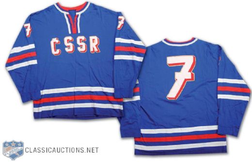 1970s Czech National Team CSSR Game Worn Jersey