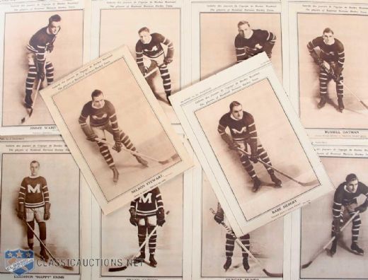 Rare 1927-28 La Patrie Montreal Maroons Pictures Near Set of 10