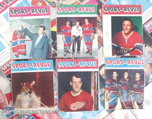 1955-1963 Sport-Revue Hockey Magazine Run of 84 Issues