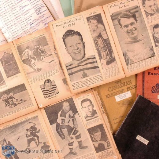 1930s and 40s Hockey Scrapbook Collection of 13