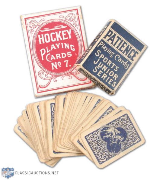 1920s Hockey Playing Card Collection of 3 Decks