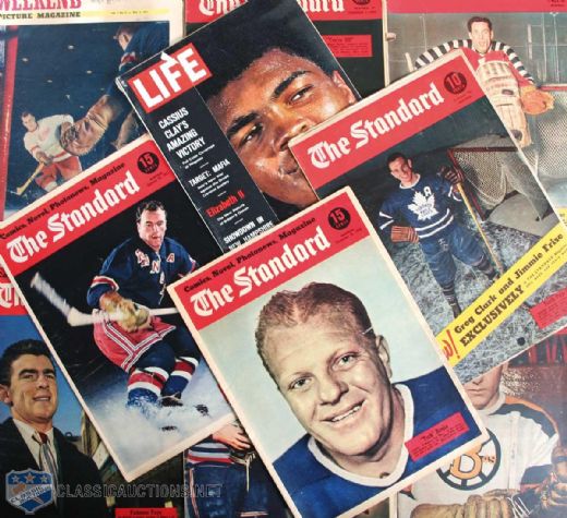 "The Standard" & "Life" Hockey & Sports Magazine Collection of 30