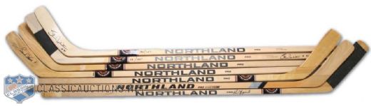 Limited Edition Northland Hall of Fame Series Stick Collection of 7, Featuring Bobby Orr, Gordie Howe & Stan Mikita