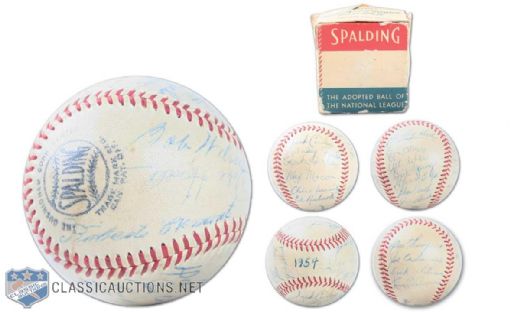 1954 Montreal Royals Baseball Autographed by 20 Including Roberto Clemente