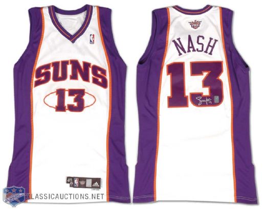 2007-08 Steve Nash Signed Phoenix Suns Game Worn Jersey
