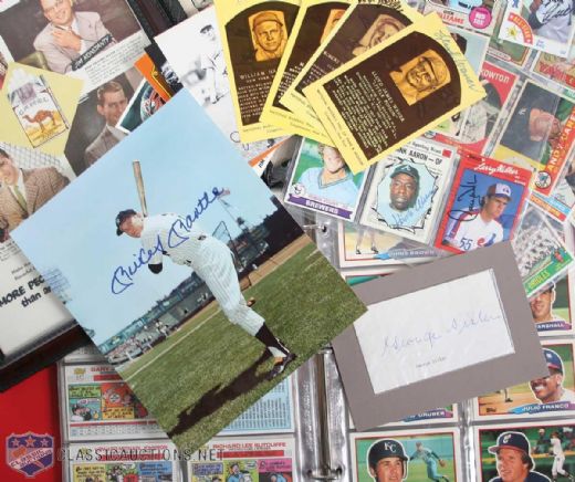 Baseball Memorabilia & Autograph Collection Including Mantle & Sisler +++