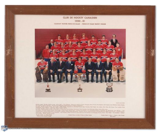 Jacques Laperrieres 1980-81 & 1981-82 Montreal Canadiens Team Photos
