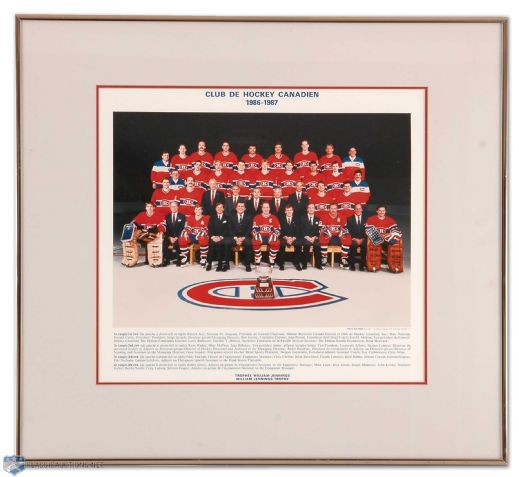 Jacques Laperrieres 1986-87, 1988-89 & 1990-91 Montreal Canadiens team Photos