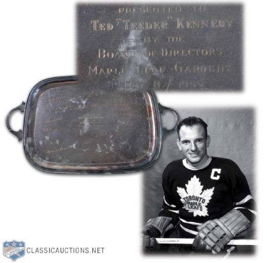 Ted Kennedys 1955 Retirement Trophy Platter