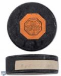Ted Kennedys 1950s Official NHL Art Ross Tyer Game Puck