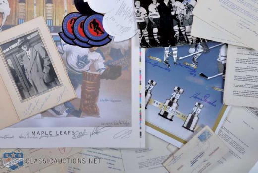 Ted Kennedys Hockey Autographs Collection, Including Frank McCool & Clarence Campbell