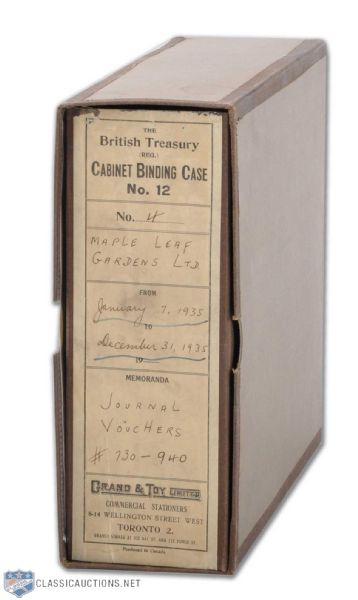 Maple Leaf Gardens Document Collection Binder# 4 - January 7, 1935 to December 31, 1935