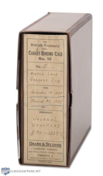 Maple Leaf Gardens Document Collection Binder# 5 - December 19, 1935 to March 31, 1937